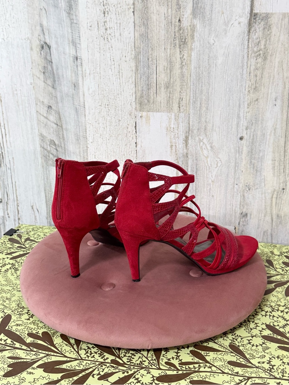 Impo Red Strappy 4” High Heels - Picture 2 of 12